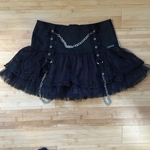 Tripp NYC Black Chain Tutu Skirt Size S